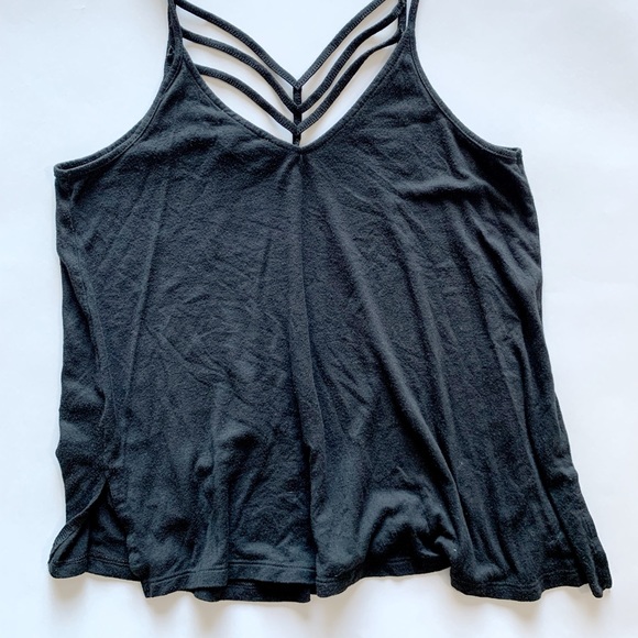 Black String Detailed Tank Top, Super Soft! Women’s SZ S/ Petite - Picture 3 of 3